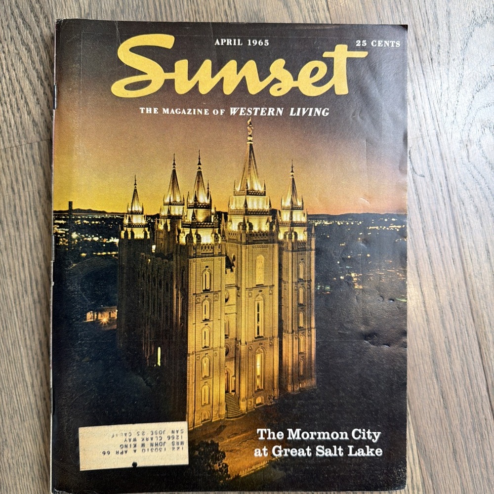 Vintage 1965 Sunset Magazine April Western Living Mormon Salt Lake City Issue